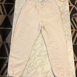 Men’s Oversized Elwood Organic Sweatpants in Cream size XL